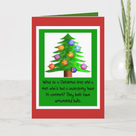 De Ballen van de Vasectomie van Kerstmis Feestdagen Kaart