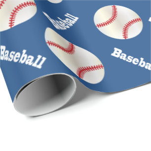 De Ballen van het honkbal   DIY AchtergrondKleur Cadeaupapier