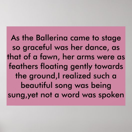 de ballerina poster (Voorkant)