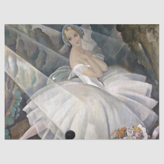 De Ballerina Ulla Poulsen door Gerda Wegener Tissuepapier (Voorkant)