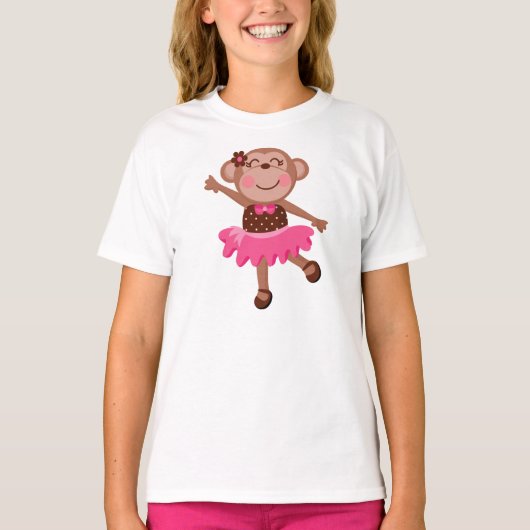 De Ballerina van de aap T-shirt (Voorkant)