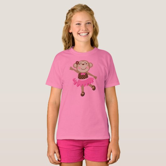 De Ballerina van de aap T-shirt (Voorkant volledig)