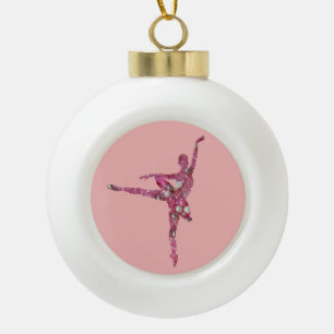 De Ballerina van de Fee van de Pruim van de suiker Keramische Bal Ornament