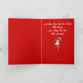 De Ballerina van de Leraar van de Dans van het Feestdagen Kaart (Binnen)