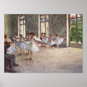 De balletrepetitie van Degas Poster