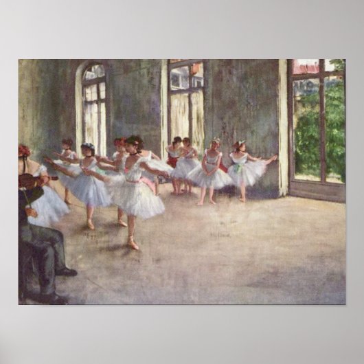 De balletrepetitie van Degas Poster (Voorkant)