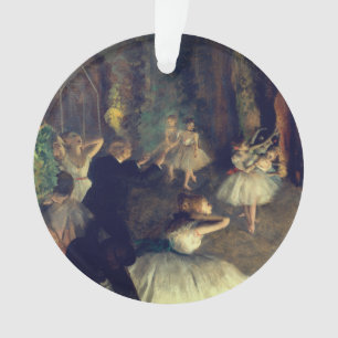 De balletterehearsal op het podium, door Degas: Ornament