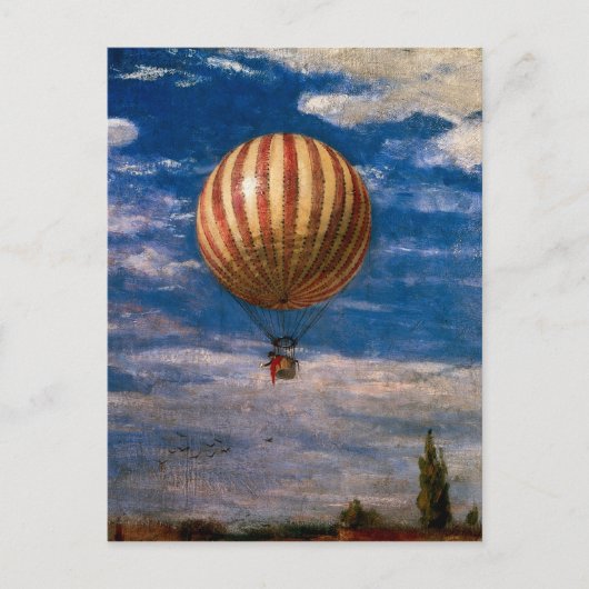 De ballon, 1878 briefkaart (Voorkant)