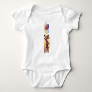 De ballon avontuur Brushstroke Paint van de vos Romper
