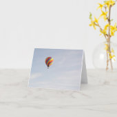 De Ballon horizontale Notecard van de hete Lucht - Kaart (Gele Bloem)