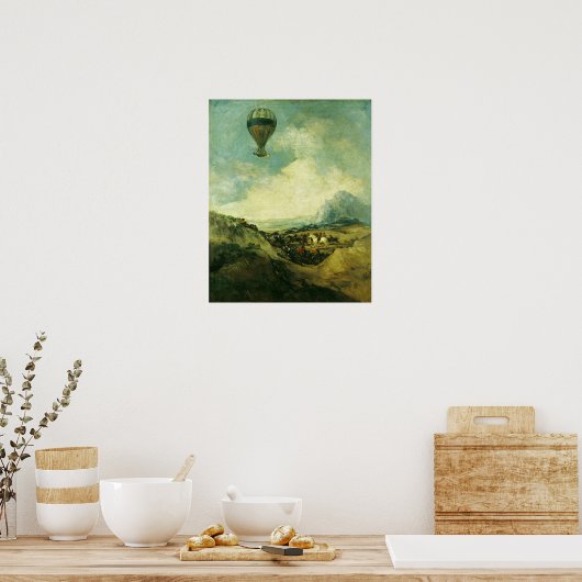 De ballon of, het escent van de Montgolfier Poster (Keuken)