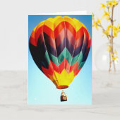 De Ballon van de hete Lucht Kaart (Gele Bloem)