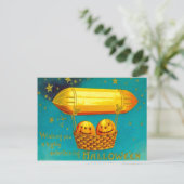 De Ballon van de Hete Lucht van de Pompoen van de Briefkaart (Staand voorkant)