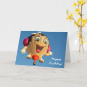 De Ballon van de Kaart van de verjaardag (Gele Bloem)