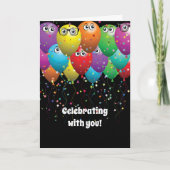 De ballonbos van de verjaardag van groep kaart (Voorkant)