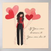 De ballonnen dromen dat het inspirerend doet poster (Voorkant)