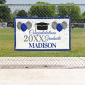 De ballonnen en de Confetti feliciteren Afstuderen Spandoek (Insitu)