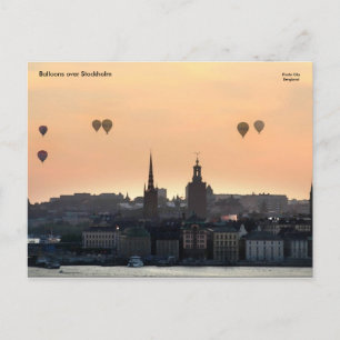 De ballonnen over Stockholm. Briefkaart