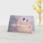 De Ballons van de hete Lucht Kaart (Gele Bloem)