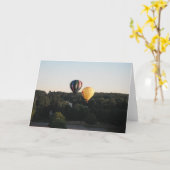 De Ballons van de hete Lucht Kaart (Gele Bloem)