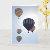 De Ballons van de hete Lucht tegen de Zon Kaart (Gele Bloem)