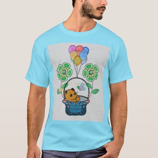 De ballonvaart van de kat t-shirt (Voorkant)