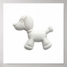 De Balloon Dog Charm Poster