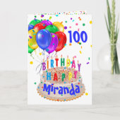 De Balloons van de Dekking van de Birthday voegen  Kaart (Voorkant)