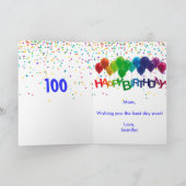 De Balloons van de Dekking van de Birthday voegen  Kaart (Binnen)