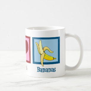De Bananen van de Liefde van de vrede Koffiemok