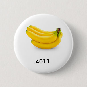 De bananen zien er goed genoeg uit om te eten. ronde button 5,7 cm