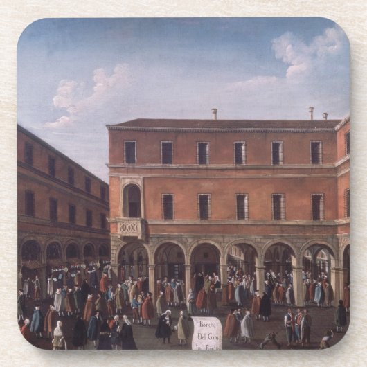 De Bancho del Giro in de Rialto, Venetië Bier Onderzetter (Voorkant)
