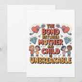 De band tussen moeder en kind is onbreekbaar bedankkaart (Voorkant / Achterkant)