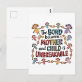 De band tussen moeder en kind is onbreekbaar briefkaart (Voorkant / Achterkant)