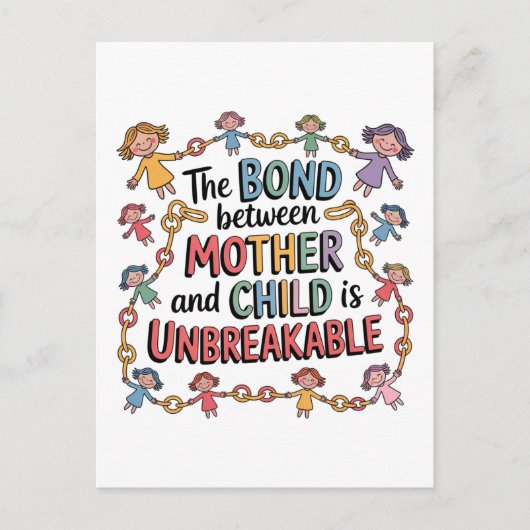 De band tussen moeder en kind is onbreekbaar briefkaart (Voorkant)