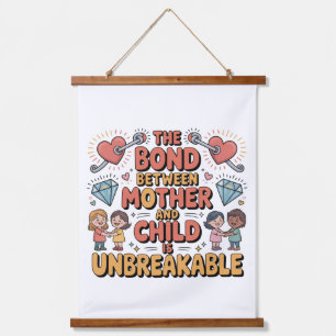De band tussen moeder en kind is onbreekbaar hangend wandkleed