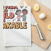 De band tussen moeder en kind is onbreekbaar theedoek (Quarter Fold)