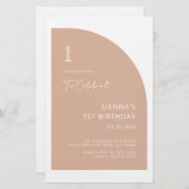 De Band van de begroting Nodig Roze 1e verjaardag  (Voorkant / Achterkant)