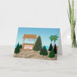 De Band van de Boom van de Kerstboom Lot bij Feestdagen Kaart