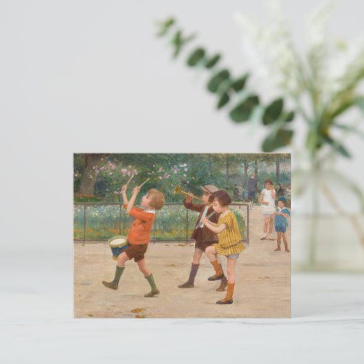 De band van de kinderen | Victor Gabriel Gilbert Briefkaart (Staand voorkant)