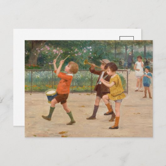 De band van de kinderen | Victor Gabriel Gilbert Briefkaart (Voorkant / Achterkant)