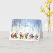 De Band van de Muziek van de muis - het Wenskaart Kaart (Gele Bloem)