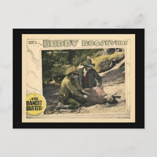 De Bandit Buster 1926 Silent Movie Poster Briefkaart (Voorkant)