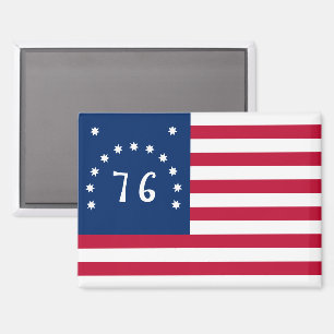 De banier van Bennington: de 76 American Battle Fl Magneet