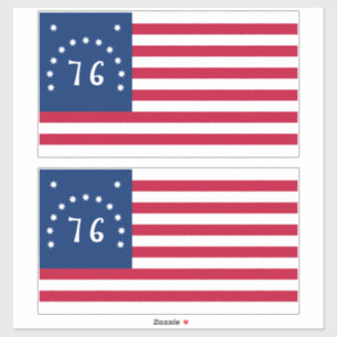 De banier van Bennington: de 76 American Battle Fl Sticker