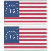 De banier van Bennington: de 76 American Battle Fl Sticker (Voorkant)