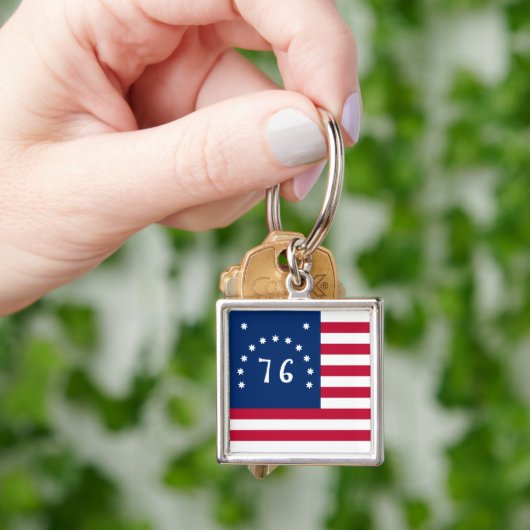 De banier van Bennington: de 76 Amerikaanse oorlog Sleutelhanger (Hand)