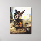 De Banjo Lesson Canvas Afdruk (Voorkant)