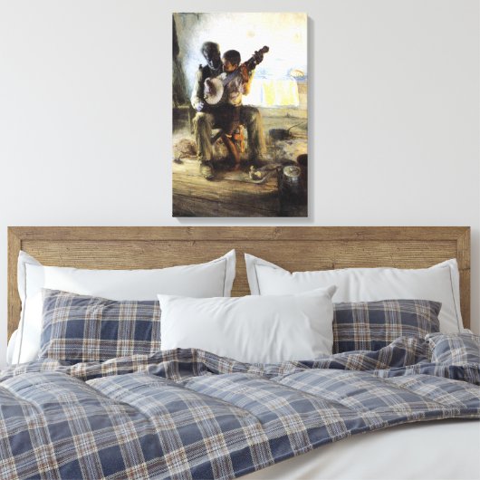 De Banjo Lesson Canvas Afdruk (Insitu (Slaapkamer))