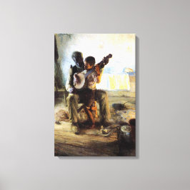 De Banjo Lesson Canvas Afdruk